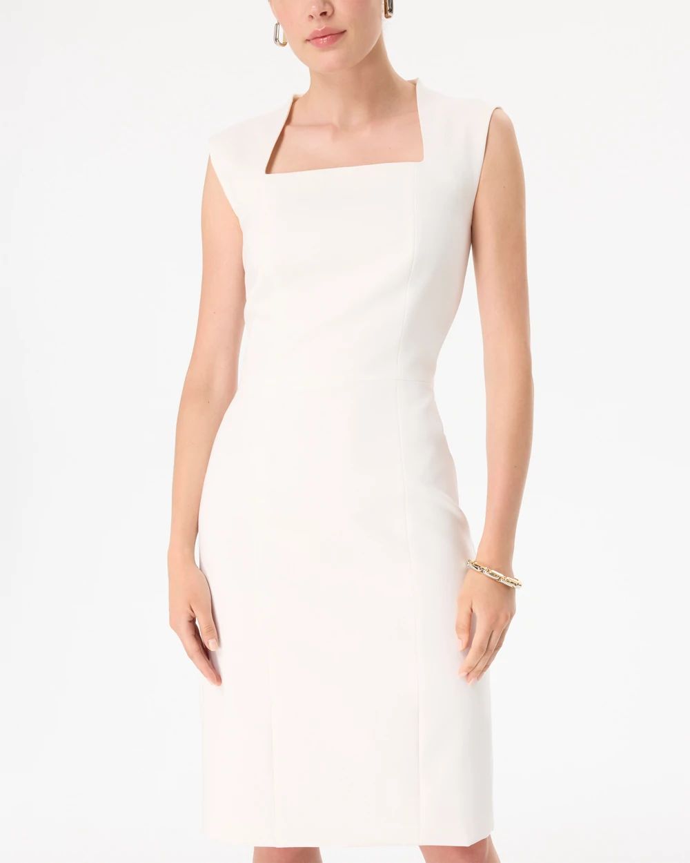 Square Neck Sheath Dress click to view larger image.