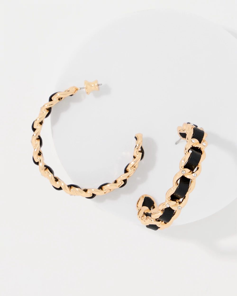 Twist Detail Hoop Earrings click to view larger image.