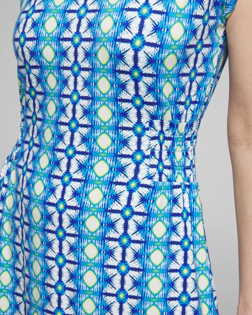 Outlet WHBM Rolled Sleeve Smocked Dress
