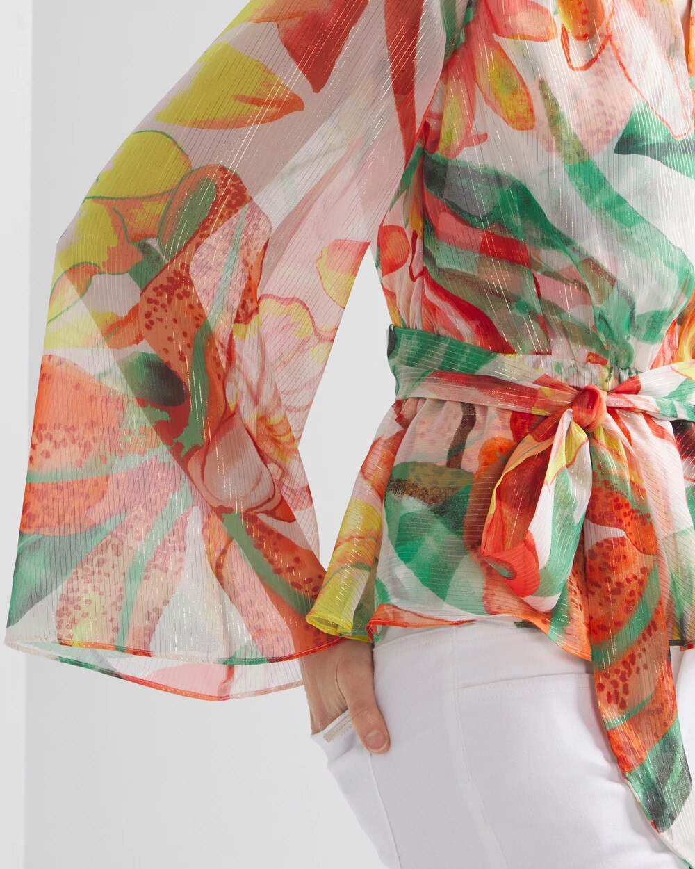 Long Sleeve V-Neck Blouse