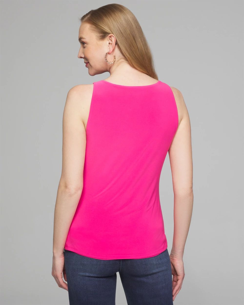 Outlet WHBM Sleeveless Keyhole Cutout Top click to view larger image.