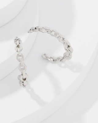 Geometric Links Hoop Earrings click to view larger image.