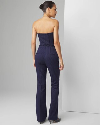 High Rise Pinstripe Flare Trouser click to view larger image.