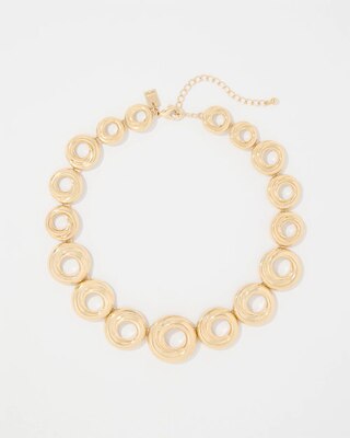 Sculptural Rings Single Strand Necklace click to view larger image.