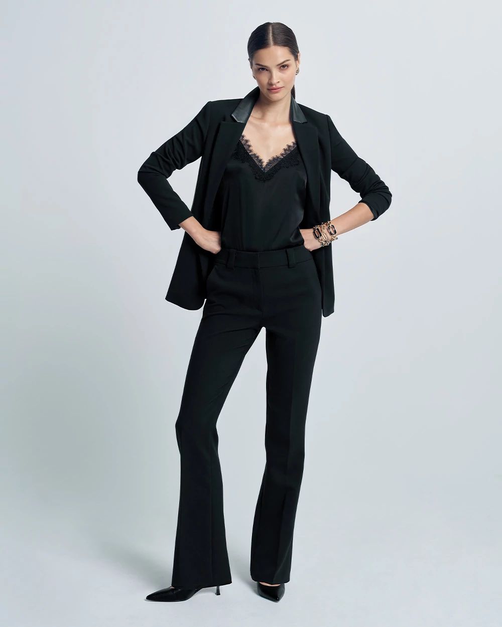 Luxe Stretch Mid-Rise Piper Flare Pant