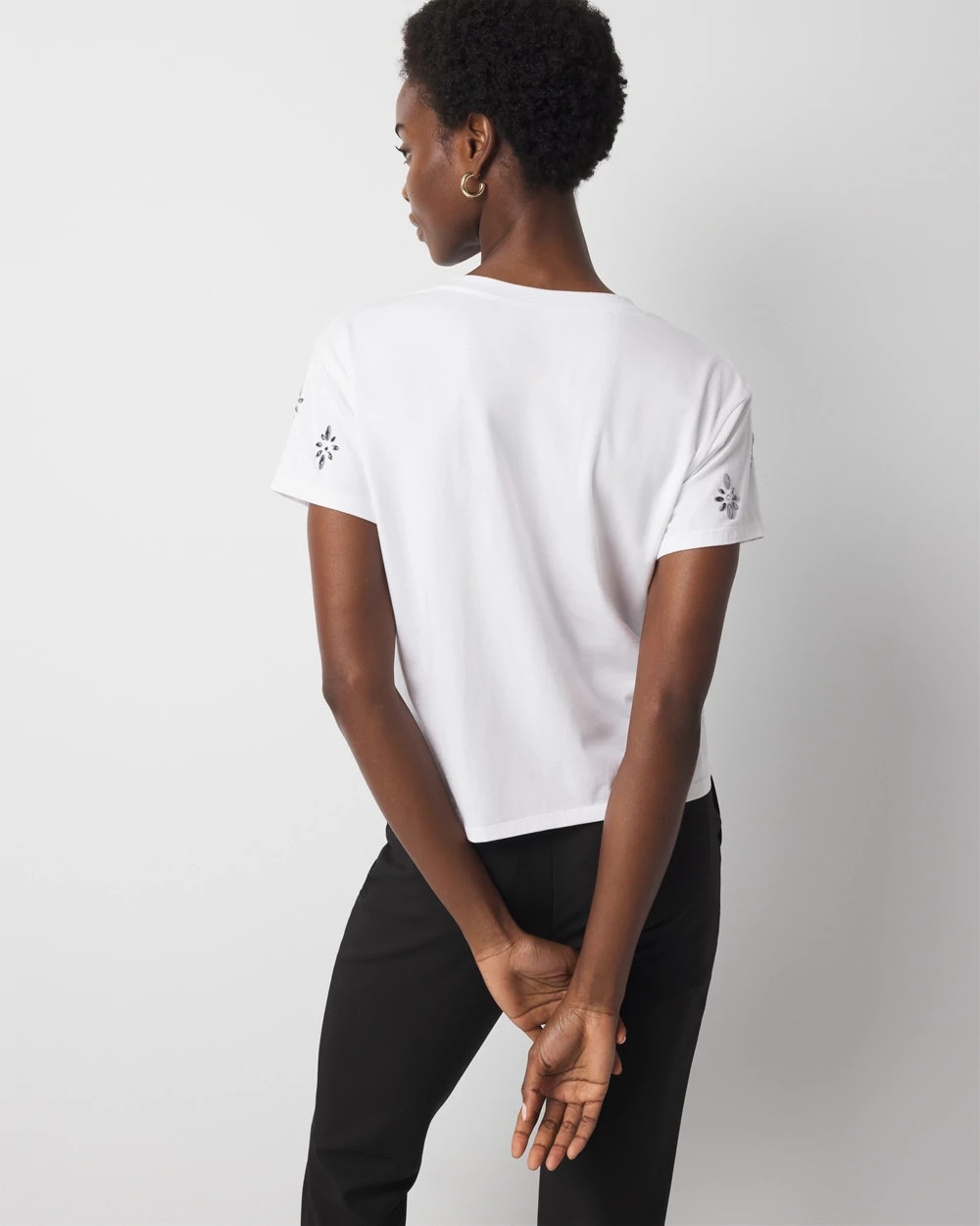 Crystal Embellished Tee - image 4