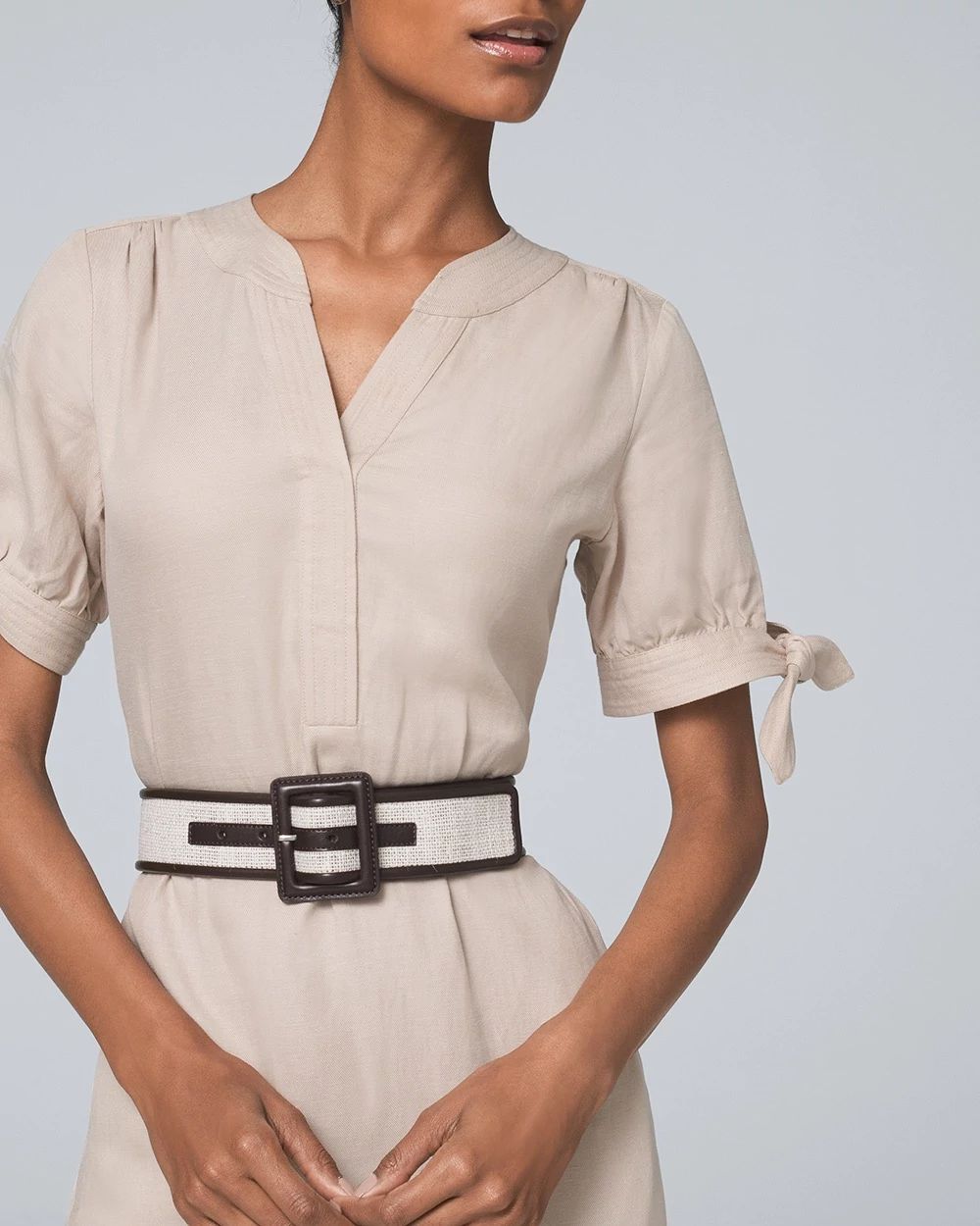 Linen Wide Belt