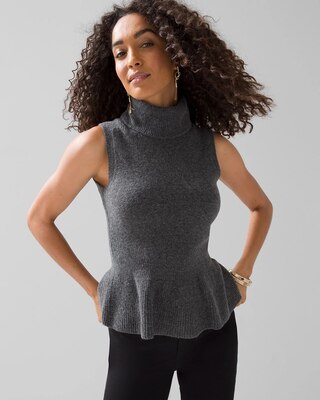 Sleeveless Soft Tank Peplum