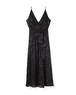 Sleeveless Deep V-Neck Burnout Midi Dress click to view larger image.