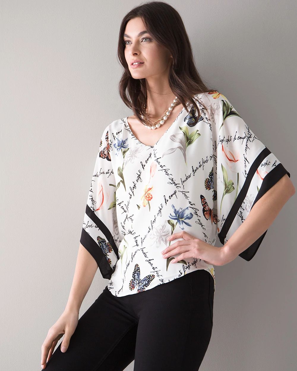 Floral Print Kimono Top