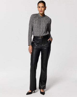 Faux Leather High-Rise Blake Bootcut Pant