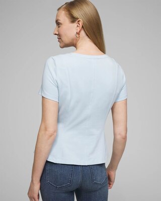 Outlet WHBM Short Sleeve Peplum Tee