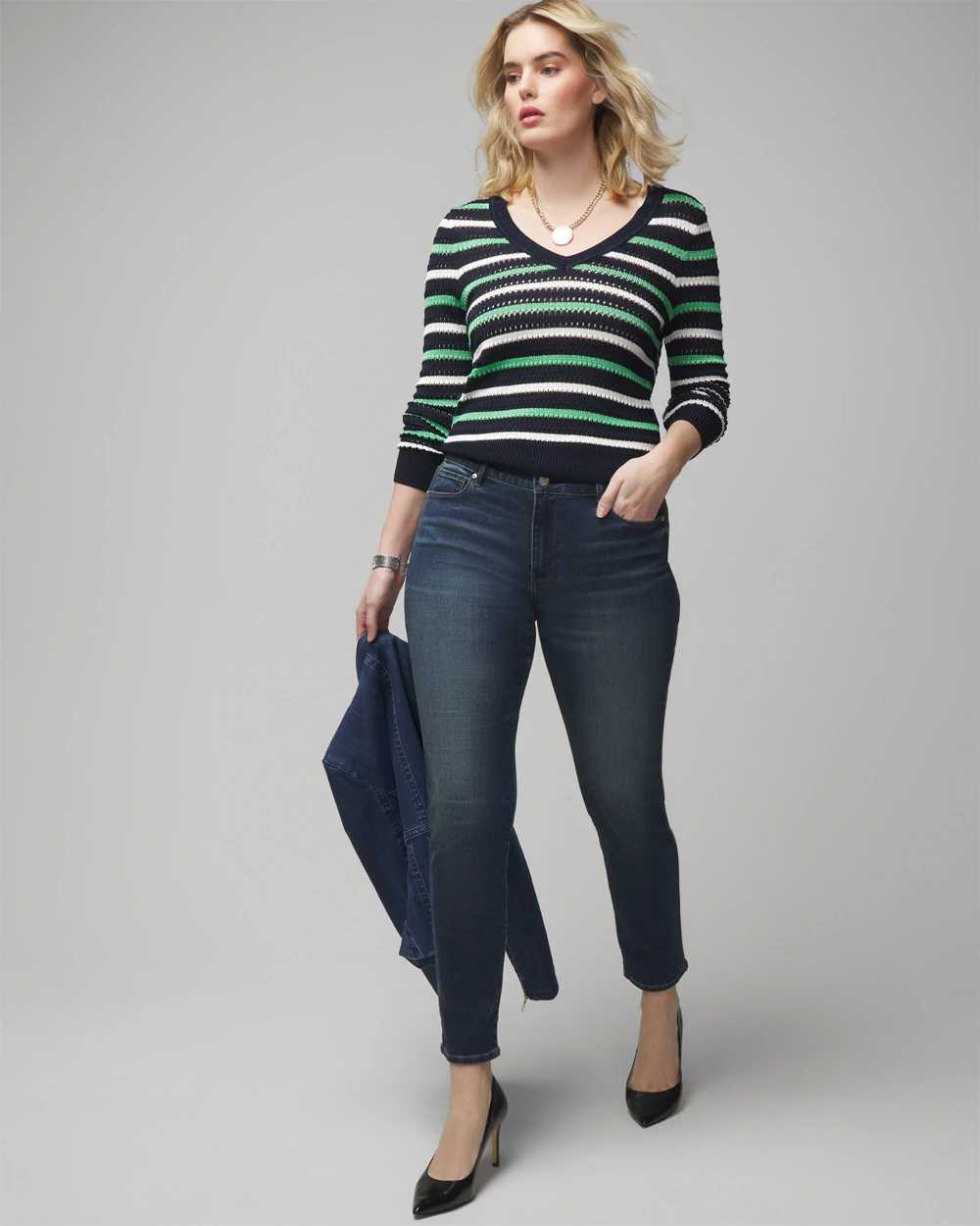 Curvy Mid-Rise Everyday Soft Denim  Slim Jeans click to view larger image.
