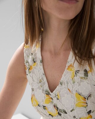 Sleeveless Lace Peplum Top