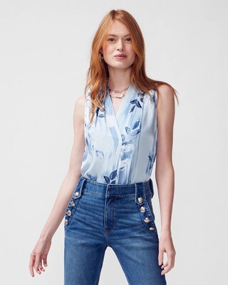 Pleated Satin Shell