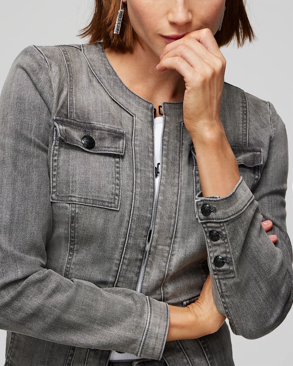 Petite WHBM® Stylist Denim Jacket