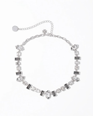Art Deco Black Crystal Statement Necklace