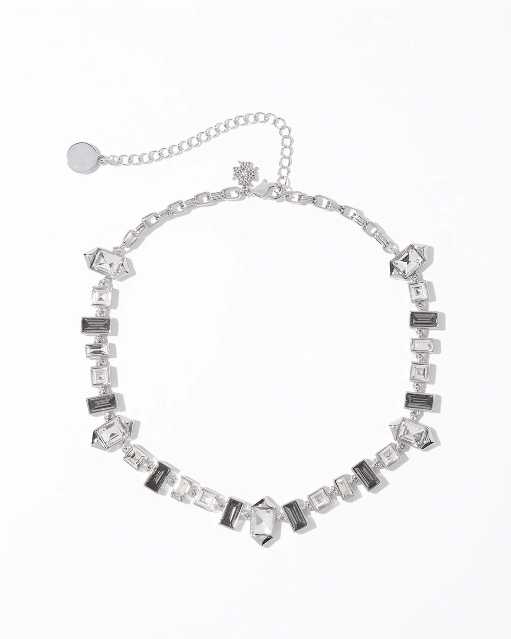 Art Deco Black Crystal Statement Necklace