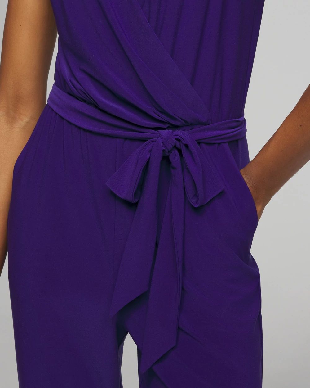 Outlet WHBM Sleeveless Tapered Leg Jumpsuit click to view larger image.
