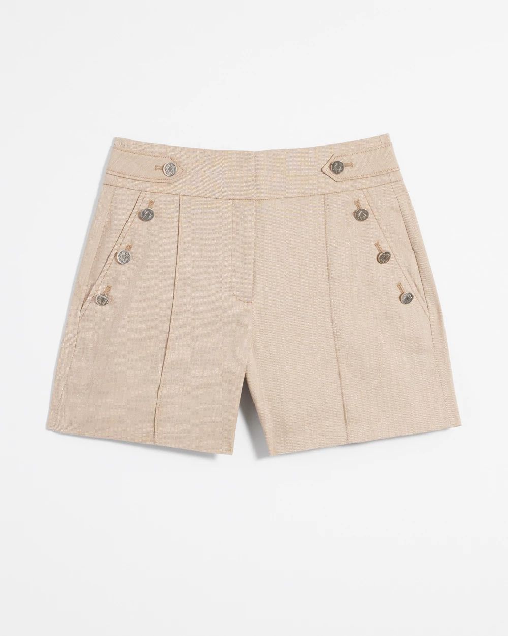 Extra High-Rise Linen Button Shorts