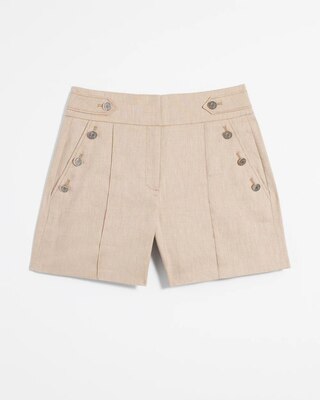 Extra High-Rise Linen Button Shorts