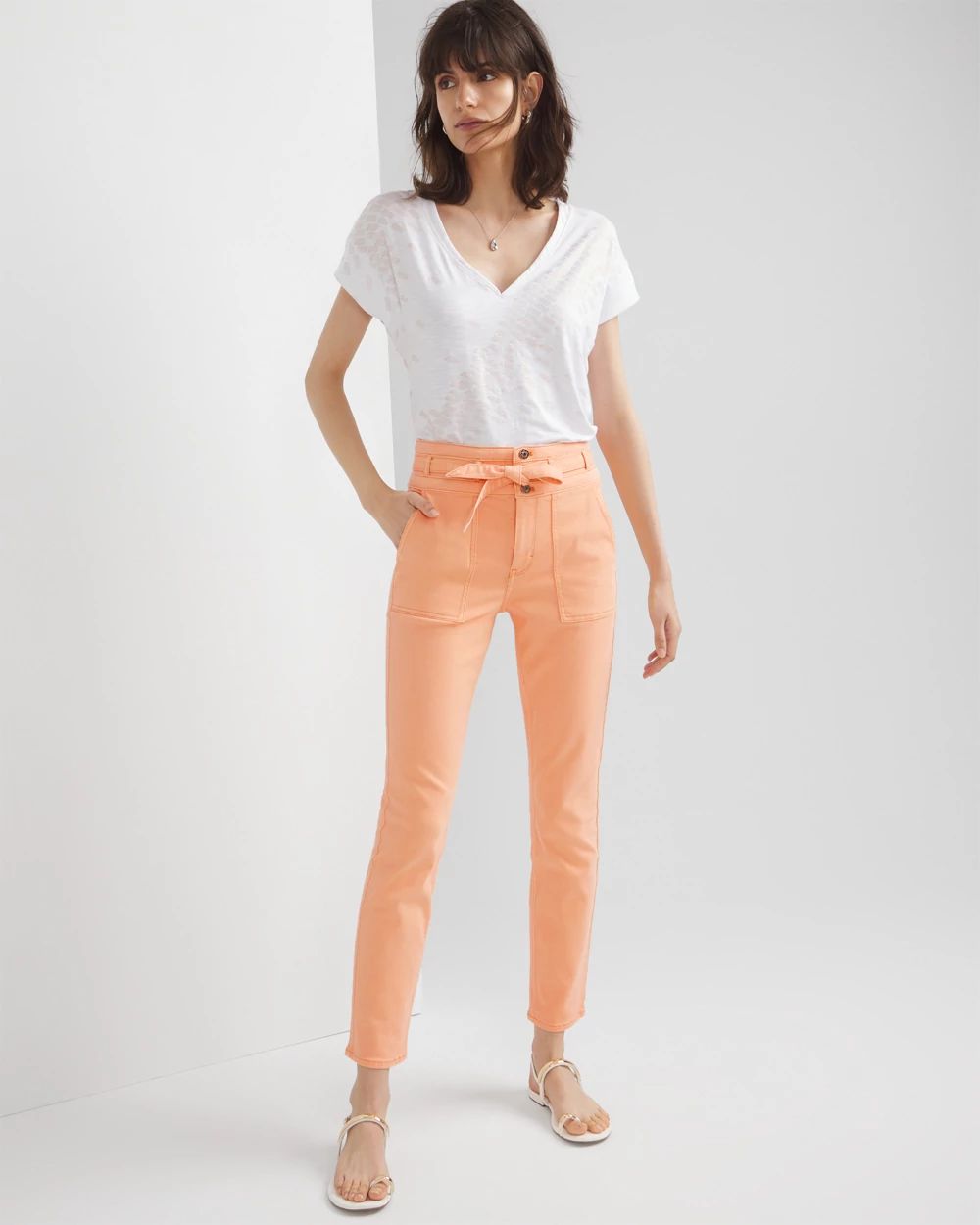 Extra High-Rise Utility Slim Ankle Jeans