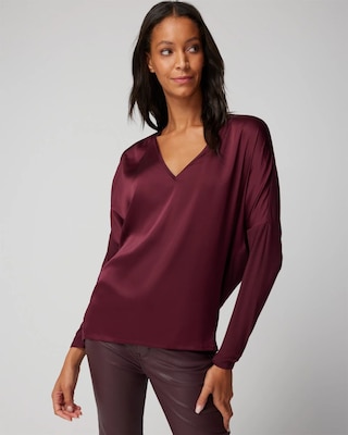 Woven Front Long Sleeve Tee