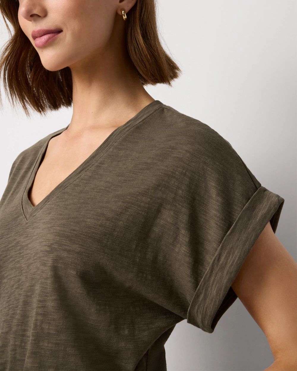 V-neck Short Sleeve Tee