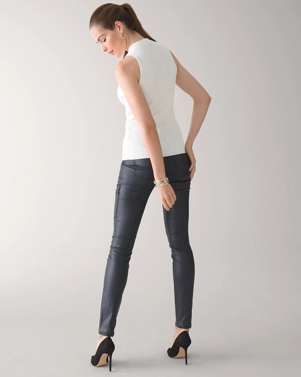 Sleeveless Mock Neck Pullover - image 4