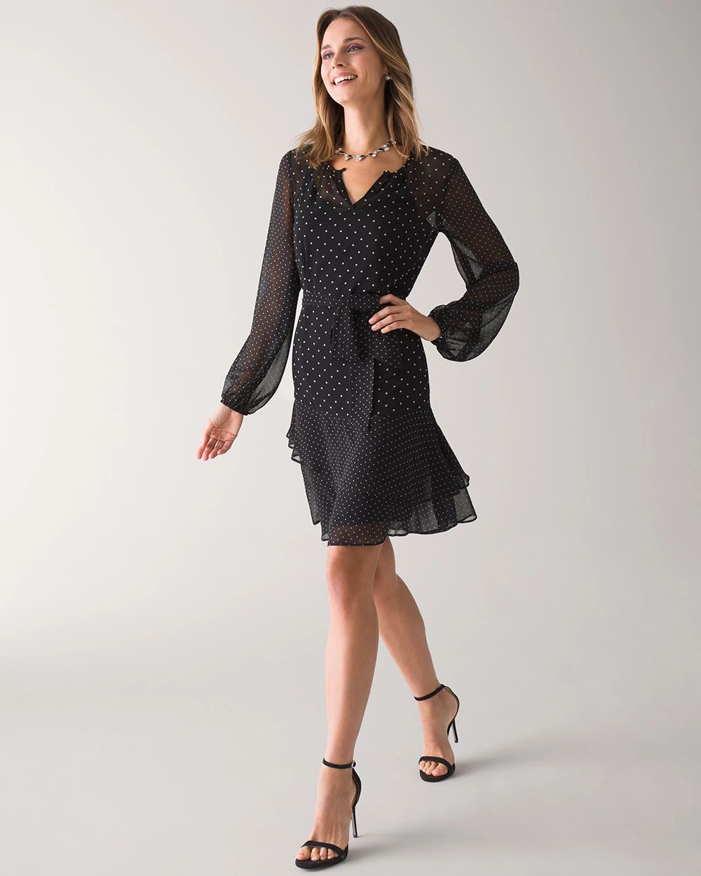 White house black market polka dot dress discount