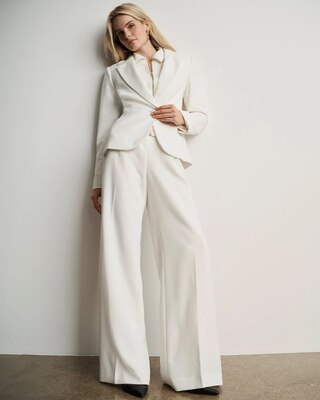 Knit Crepe Pull-On Wide Leg Pant