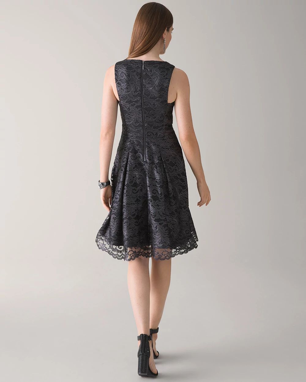 White house black market white lace dress on sale