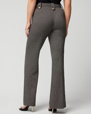 Curvy Mariner Wide Leg Geometric Print Pants