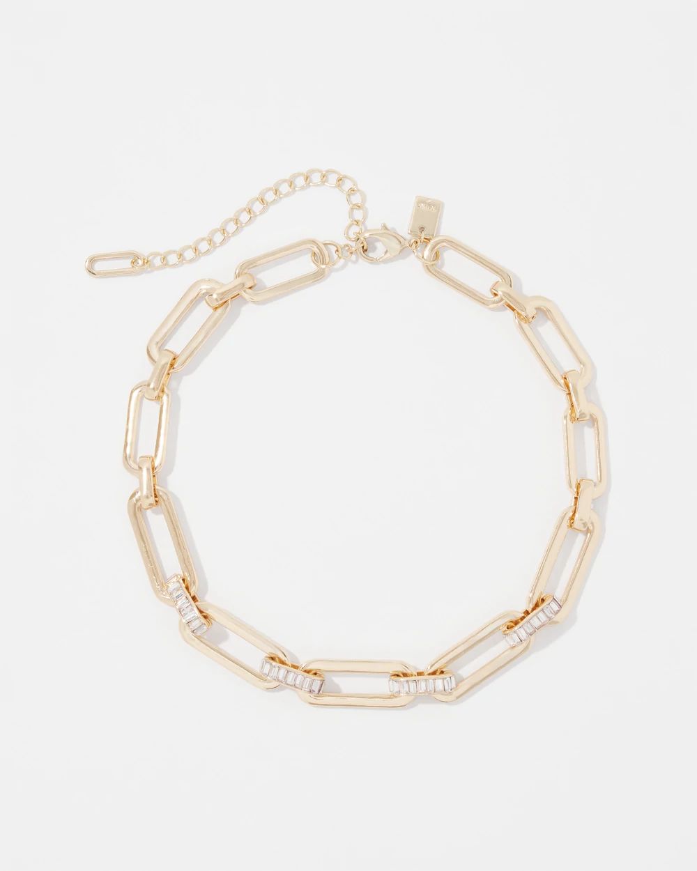 Elongated Links Single Strand Necklace