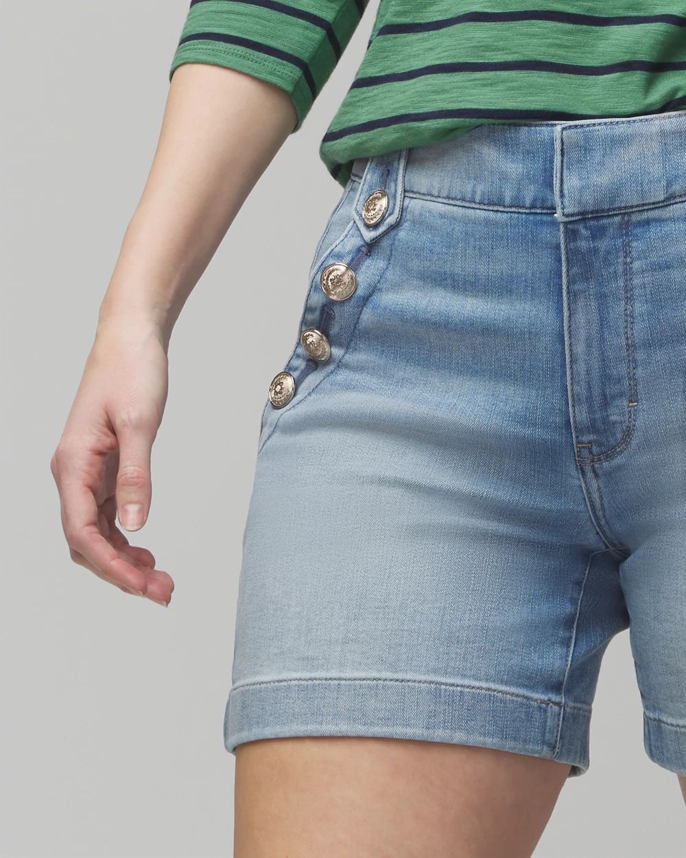 Everyday Soft Denim™ Mariner Button Shorts