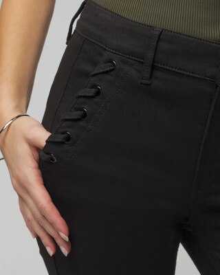 High Rise Sculpt Grommet Slim Jeans click to view larger image.