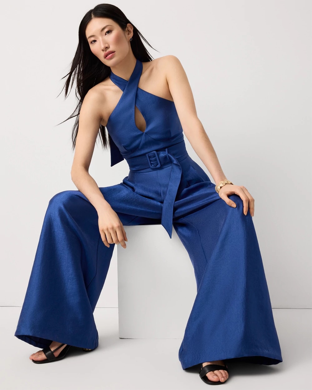 Belted Halter Jumpsuit
