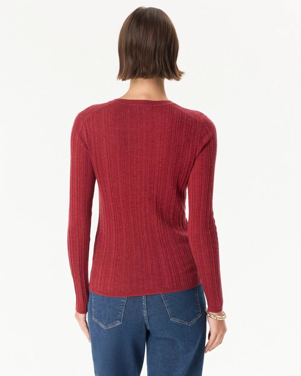Ribbed Henley Sweater click to view larger image.