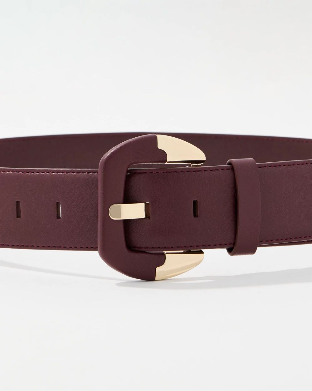 Faux Leather Wide Waist Belt click to view larger image.