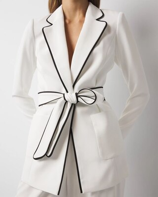 Relaxed Blazer with Piping click to view larger image.