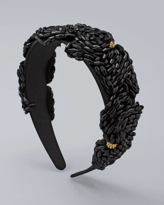 Black Beaded Headband