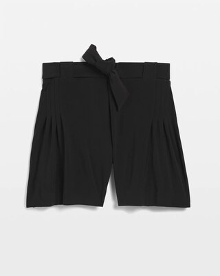 Pleated Matte Jersey Shorts click to view larger image.