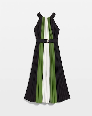 Pleated Halter Maxi Dress click to view larger image.