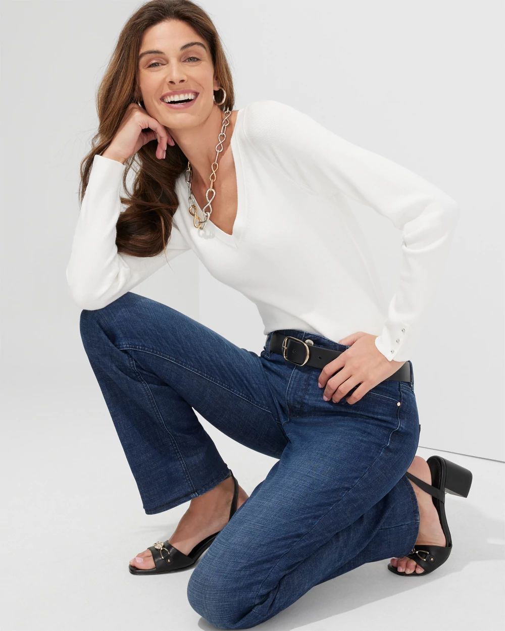 Outlet WHBM V-Neck Pullover Sweater