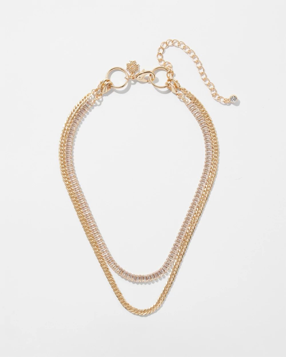 Gold Princess Tennis Necklace