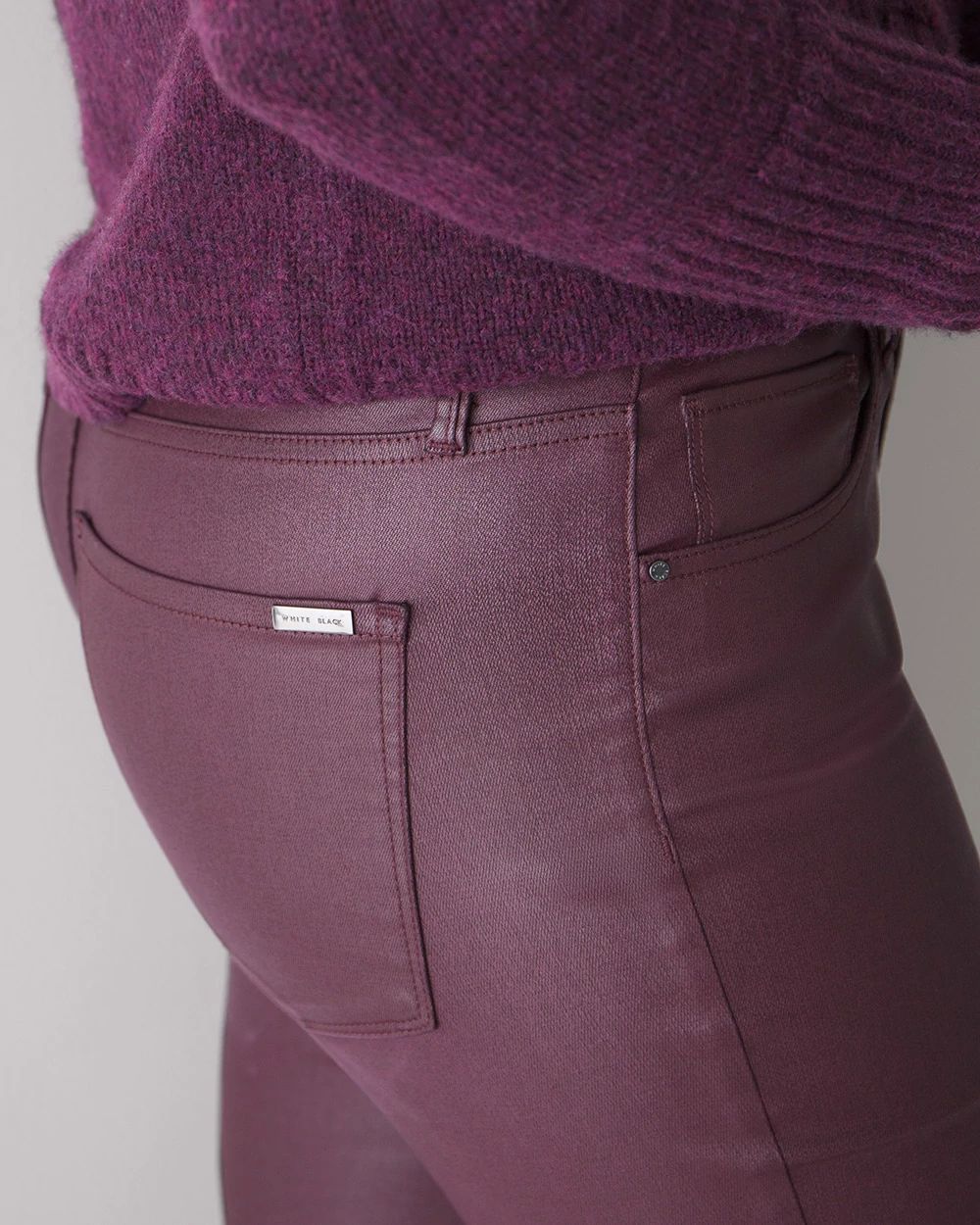 Curvy-Fit High Rise Coated Skinny Jeans