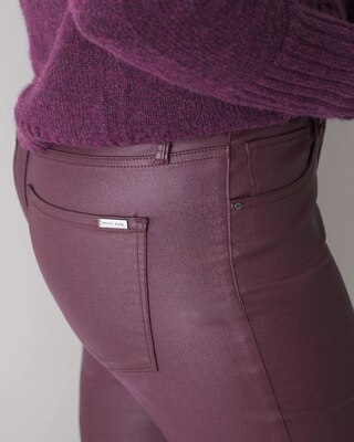 Curvy-Fit High Rise Coated Skinny Jeans
