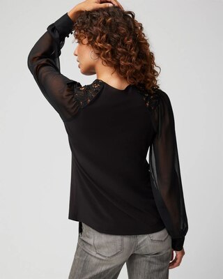 Lace Matte Jersey Top