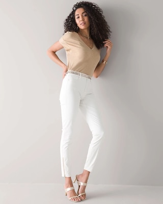 Curvy High-Rise Coated Skinny Ankle Jeans