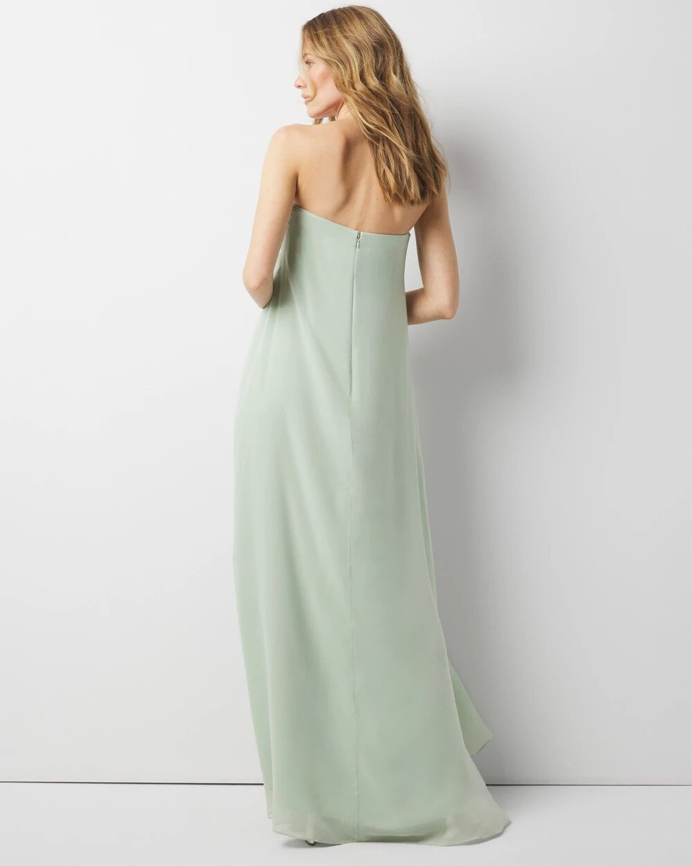 Strapless Chiffon Drape Gown - image 4